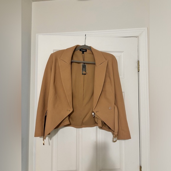 EXPRESS Double-Breasted Belted Blazer Jacket NWT - Picture 7 of 14
